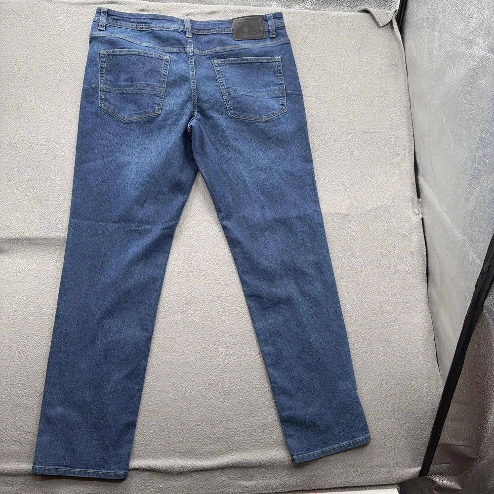 Robert Graham Lance Jeans Mens 36x34 Indigo Medium Wash Regular Stretch NWT